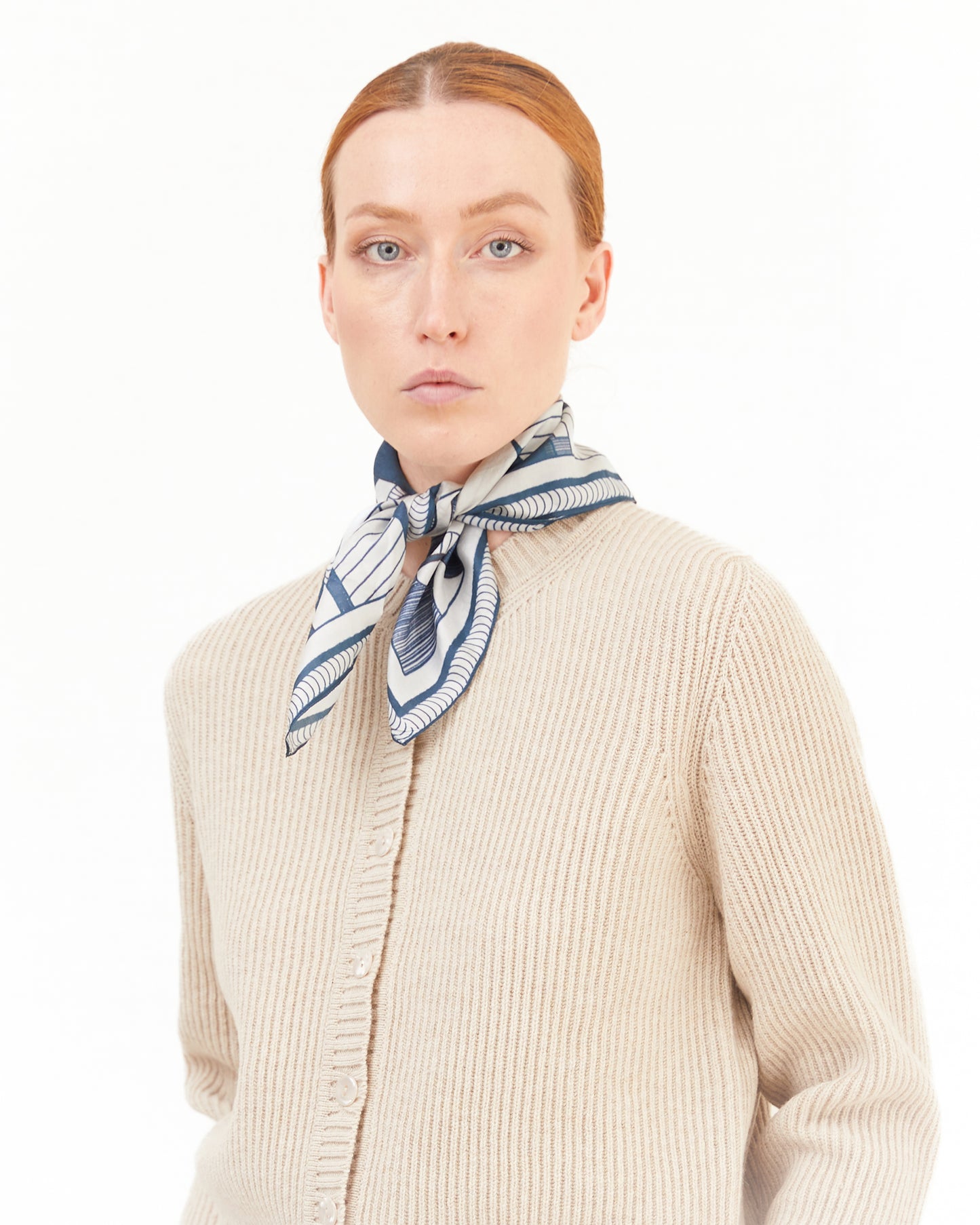 Runaway Bicycle Eddy Printed Silk Scarf