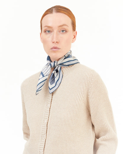 Runaway Bicycle Eddy Printed Silk Scarf