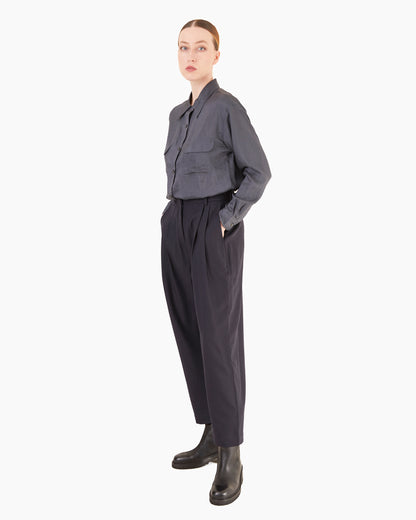 Runaway Bicycle Walter Silk Shirt in Carbon Black