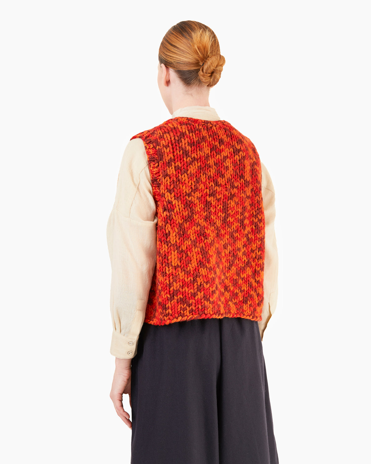 Runaway Bicycle Bobby Chunky Knitted Vest in Red