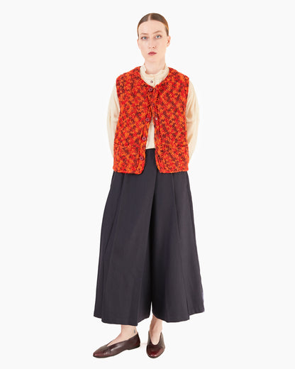 Runaway Bicycle Bobby Chunky Knitted Vest in Red