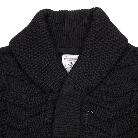 The Epigon-II Cardigan is a re-imagining of an iconic 1980s texture by SNS Herning. It has a big shawl collar and is a regular fit. Featuring concealed metal button closure and made of a heavy weight virgin wool.  100% virgin wool.  Knitted in Latvia.