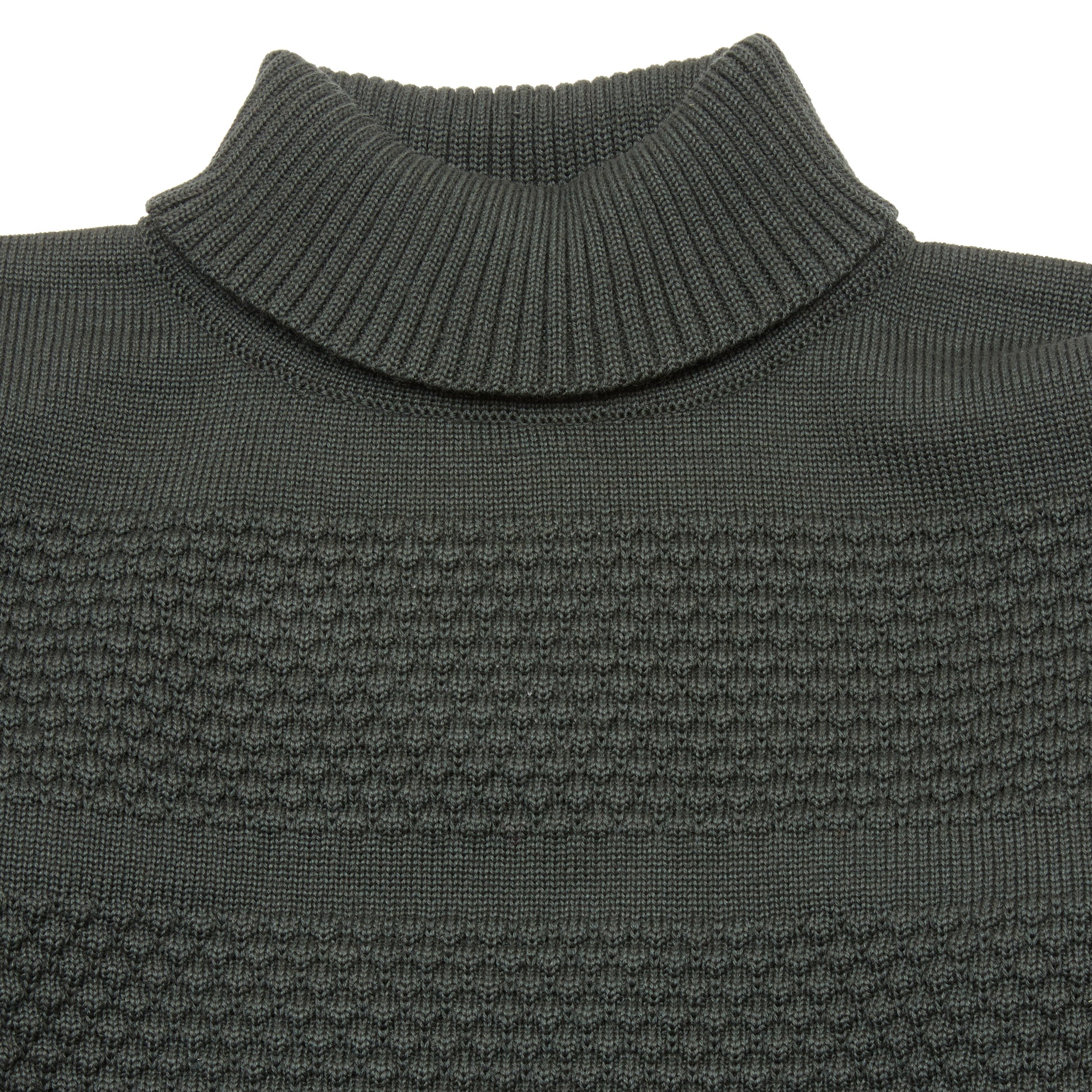 SNS Herning Fisherman Sweater in Dark Forest Green