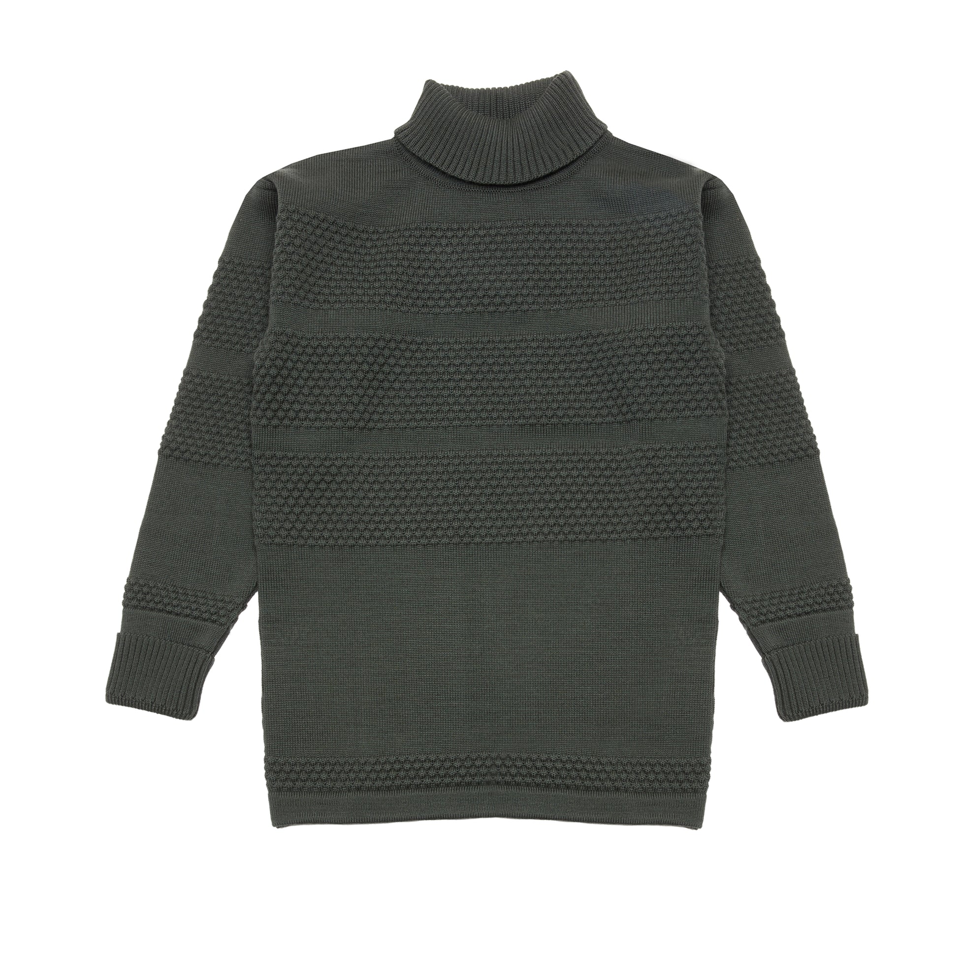 SNS Herning Fisherman Sweater in Dark Forest Green