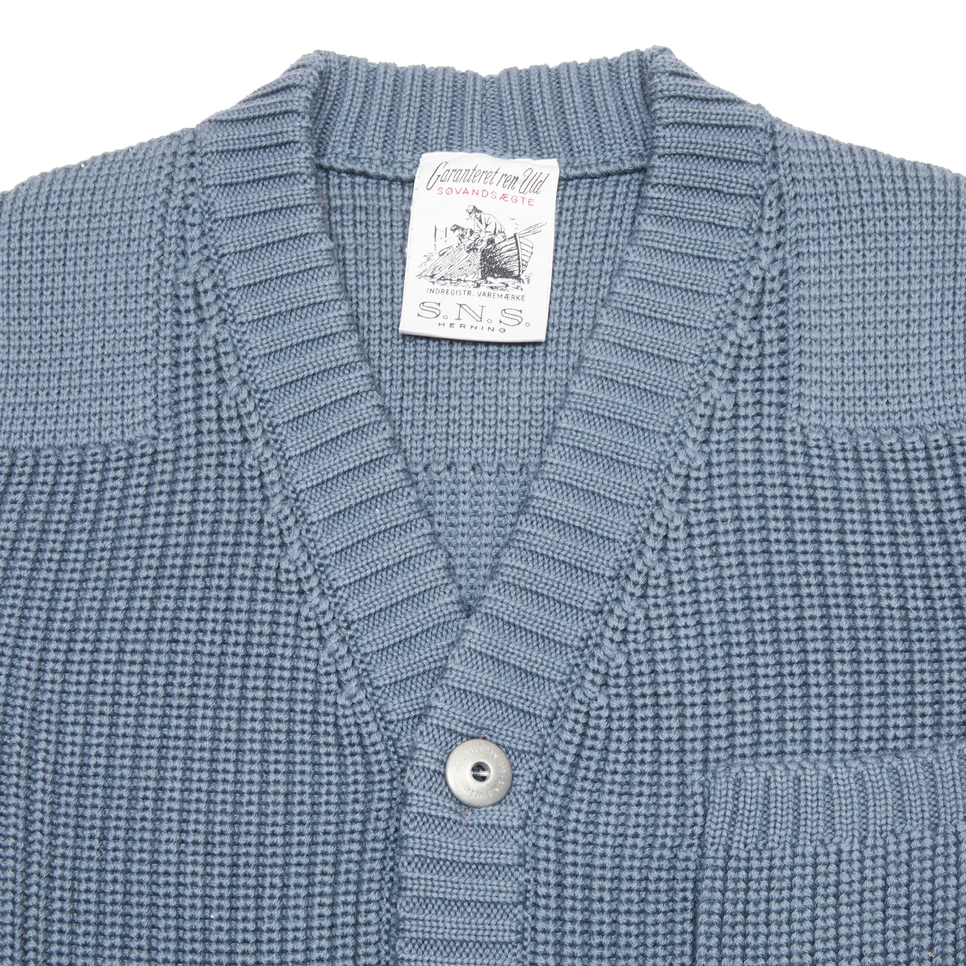 SNS Herning Robust Cardigan in Slate Blue