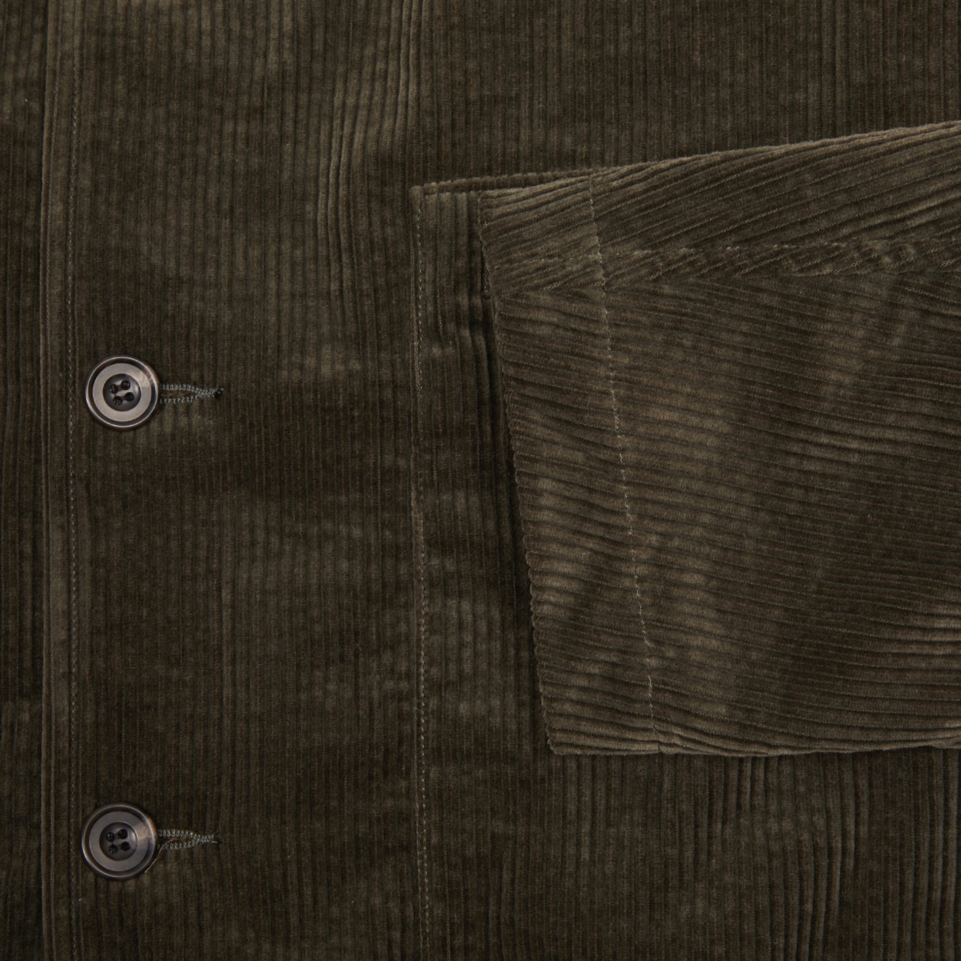 Sage de Cret Corduroy Short Coverall Jacket in Olive