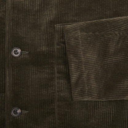 Sage de Cret Corduroy Short Coverall Jacket in Olive