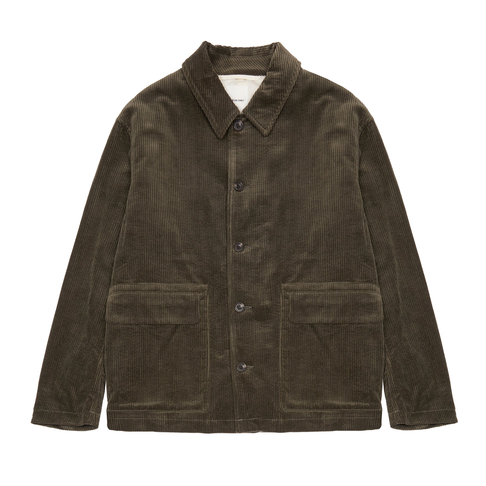 Sage de Cret Corduroy Short Coverall Jacket in Olive