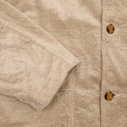 Sage de Cret Corduroy Crinkle Short Coverall Jacket in Beige