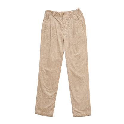 Sage De Cret Corduroy Crinkle Pegtop Pants in Beige