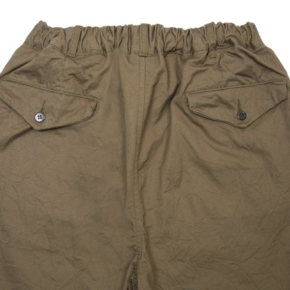 Sage De Cret Cotton Chino Cloth Crinkle Tapered Pants in Olive