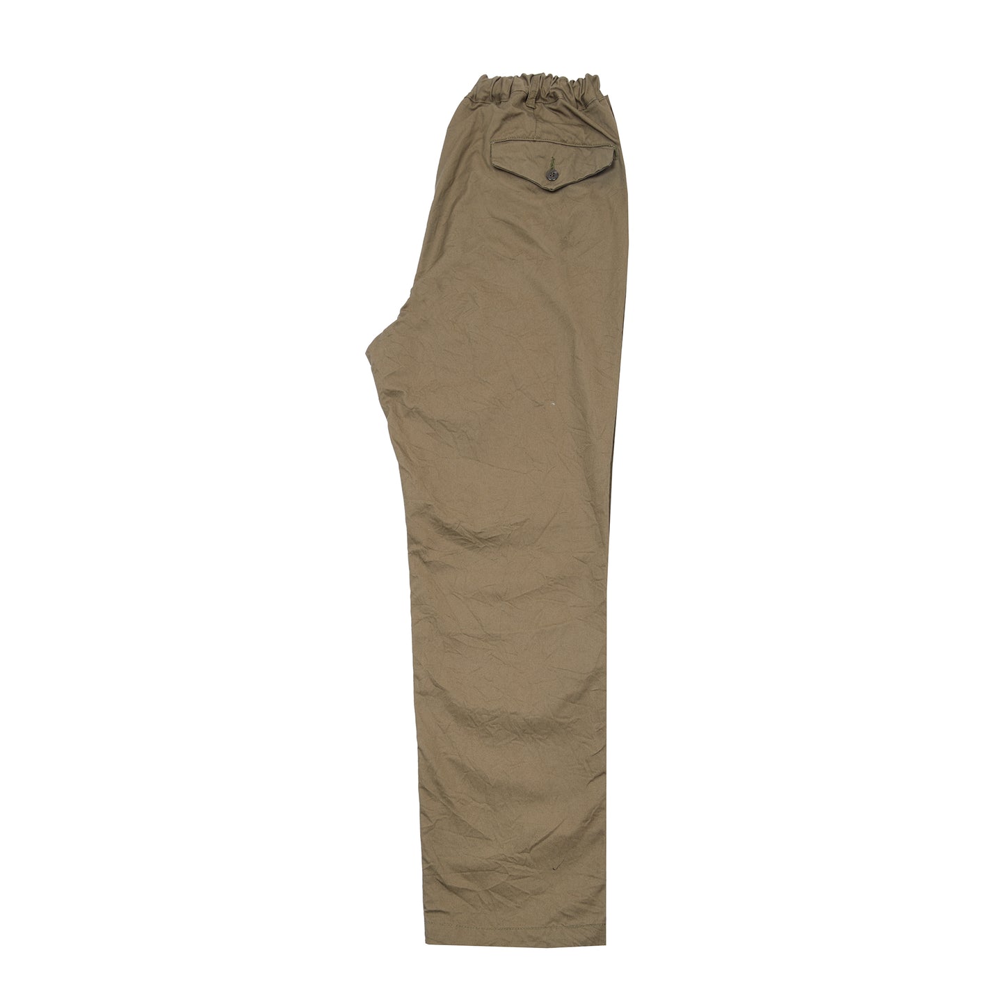 Sage De Cret Cotton Chino Cloth Crinkle Tapered Pants in Olive