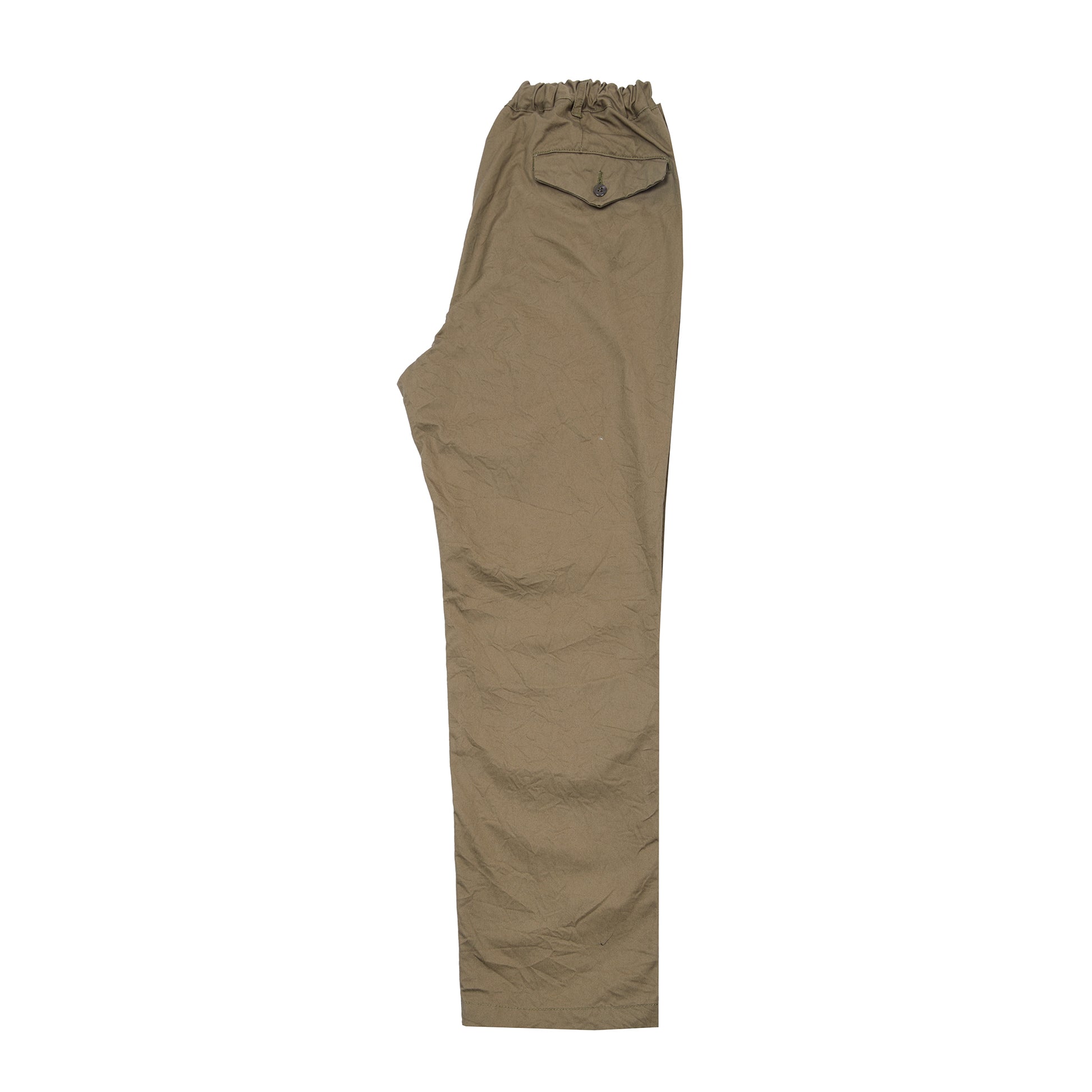 Sage De Cret Cotton Chino Cloth Crinkle Tapered Pants in Olive