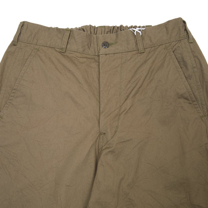 Sage De Cret Cotton Chino Cloth Crinkle Tapered Pants in Olive