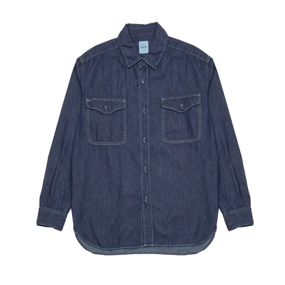 Sage De Cret Denim Work Shirt in Navy