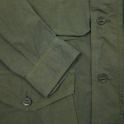 Sage de Cret High Density Cotton/Hemp M65 Field Jacket in Olive