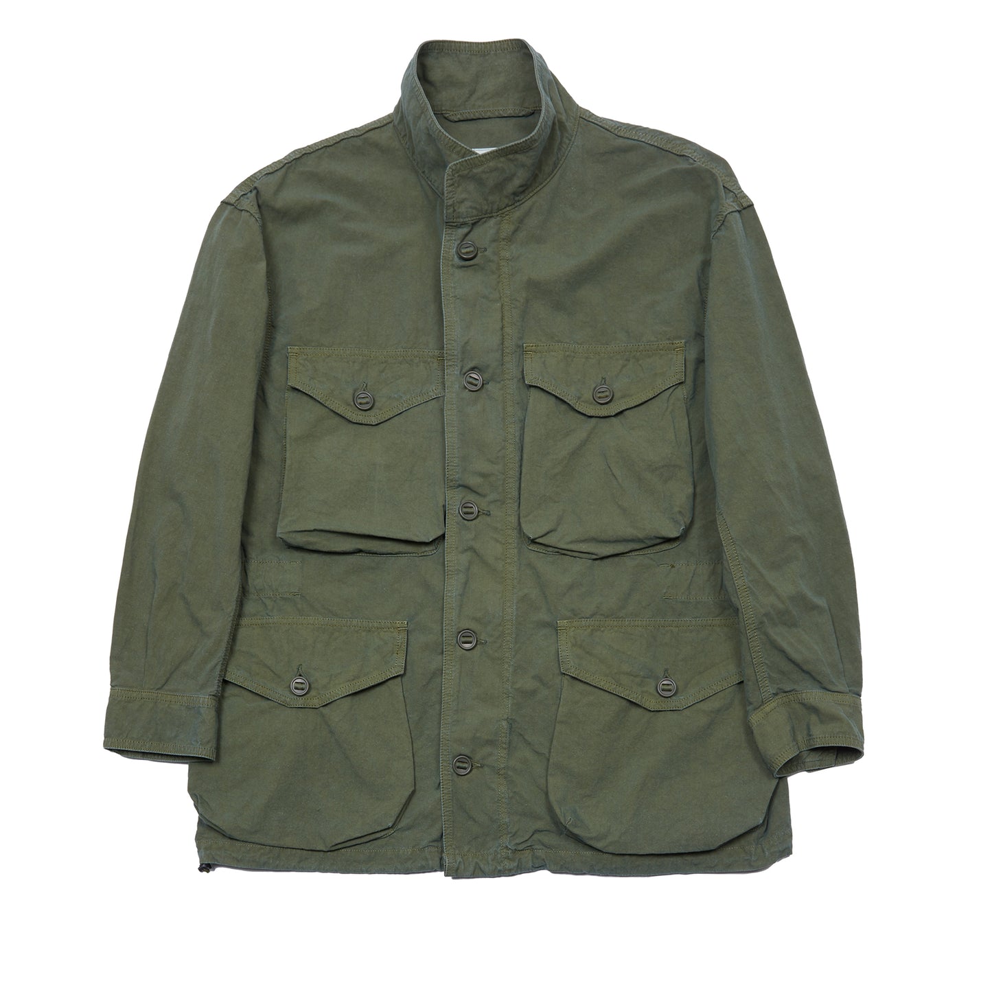 Sage de Cret High Density Cotton/Hemp M65 Field Jacket in Olive