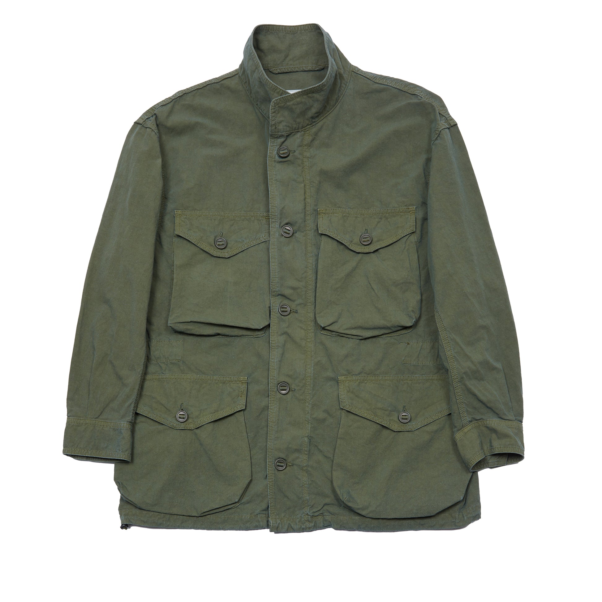 Sage de Cret High Density Cotton/Hemp M65 Field Jacket in Olive