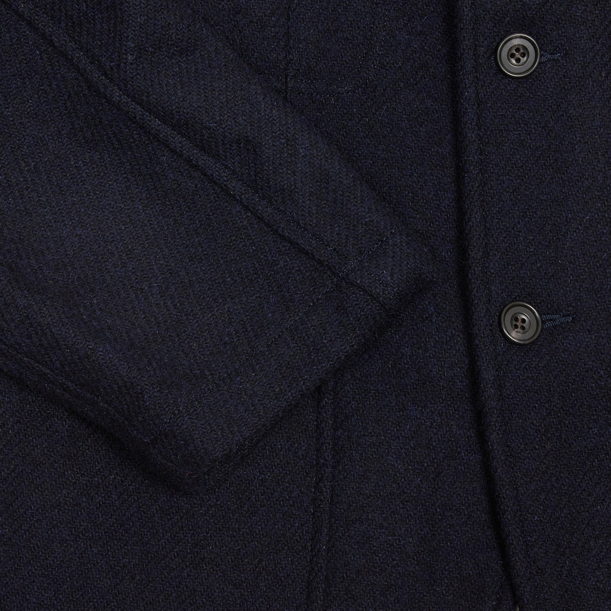 Sage de Cret Harris Tweed Tailored Jacket in Navy