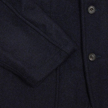 Sage de Cret Harris Tweed Tailored Jacket in Navy