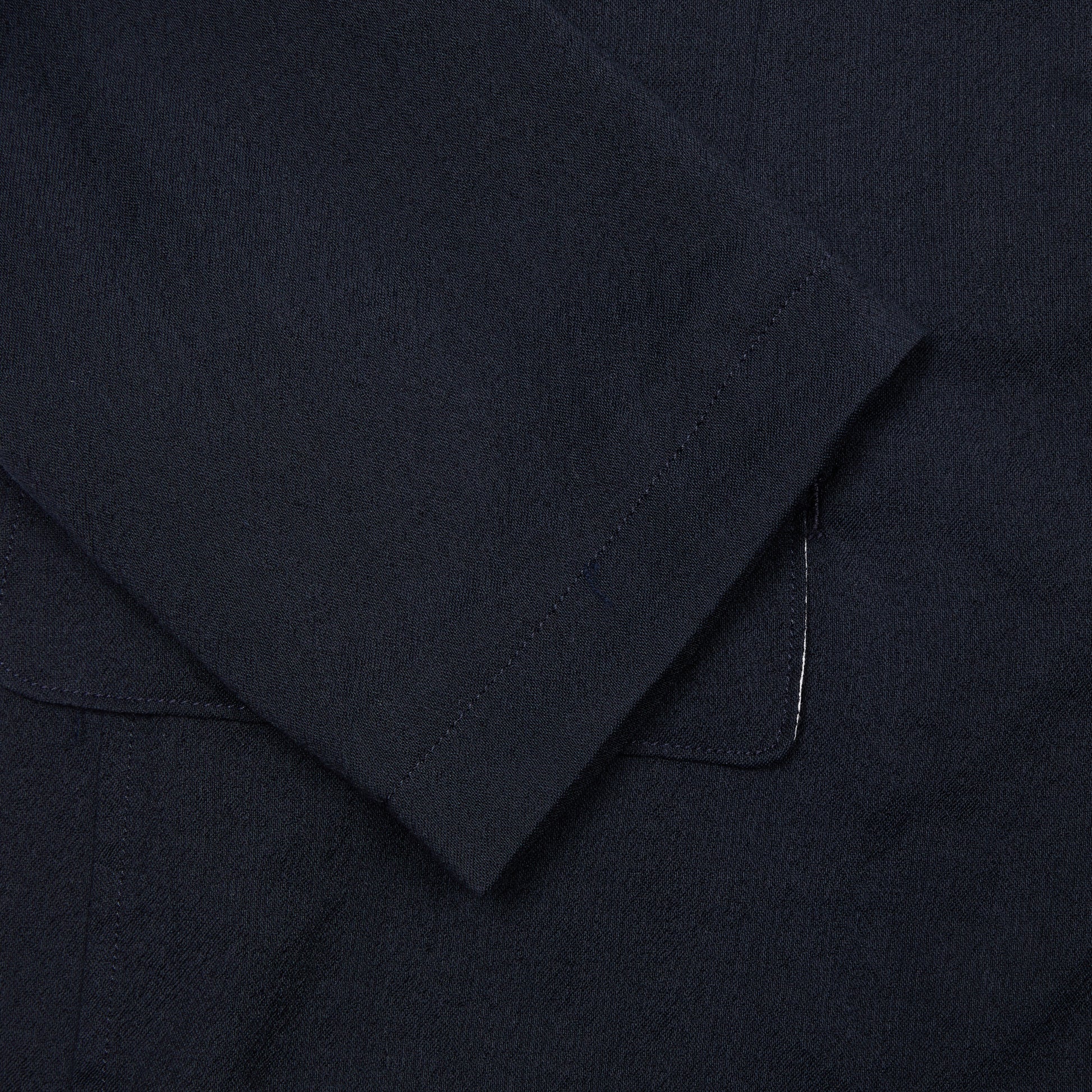 Sage de Cret Wool Silk Tumbler Tailored Jacket in Navy