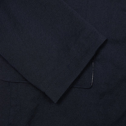 Sage de Cret Wool Silk Tumbler Tailored Jacket in Navy