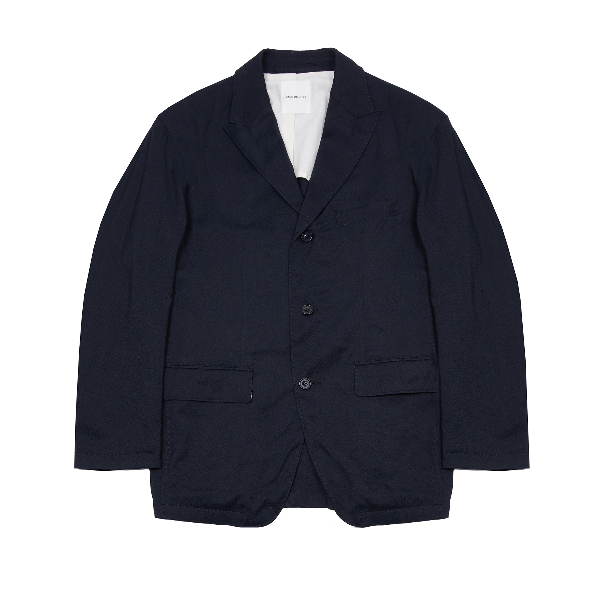 Sage de Cret Wool Silk Tumbler Tailored Jacket in Navy – Dick's