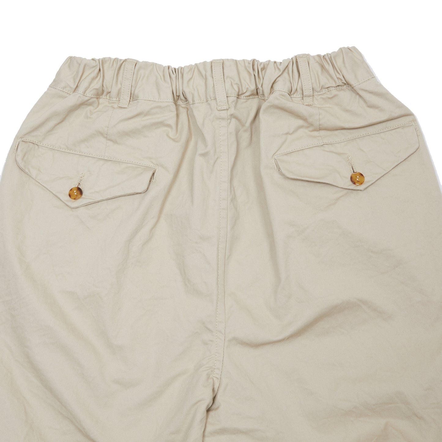 Sage De Cret Cotton Chino Cloth Crinkle Tapered Pants in Beige