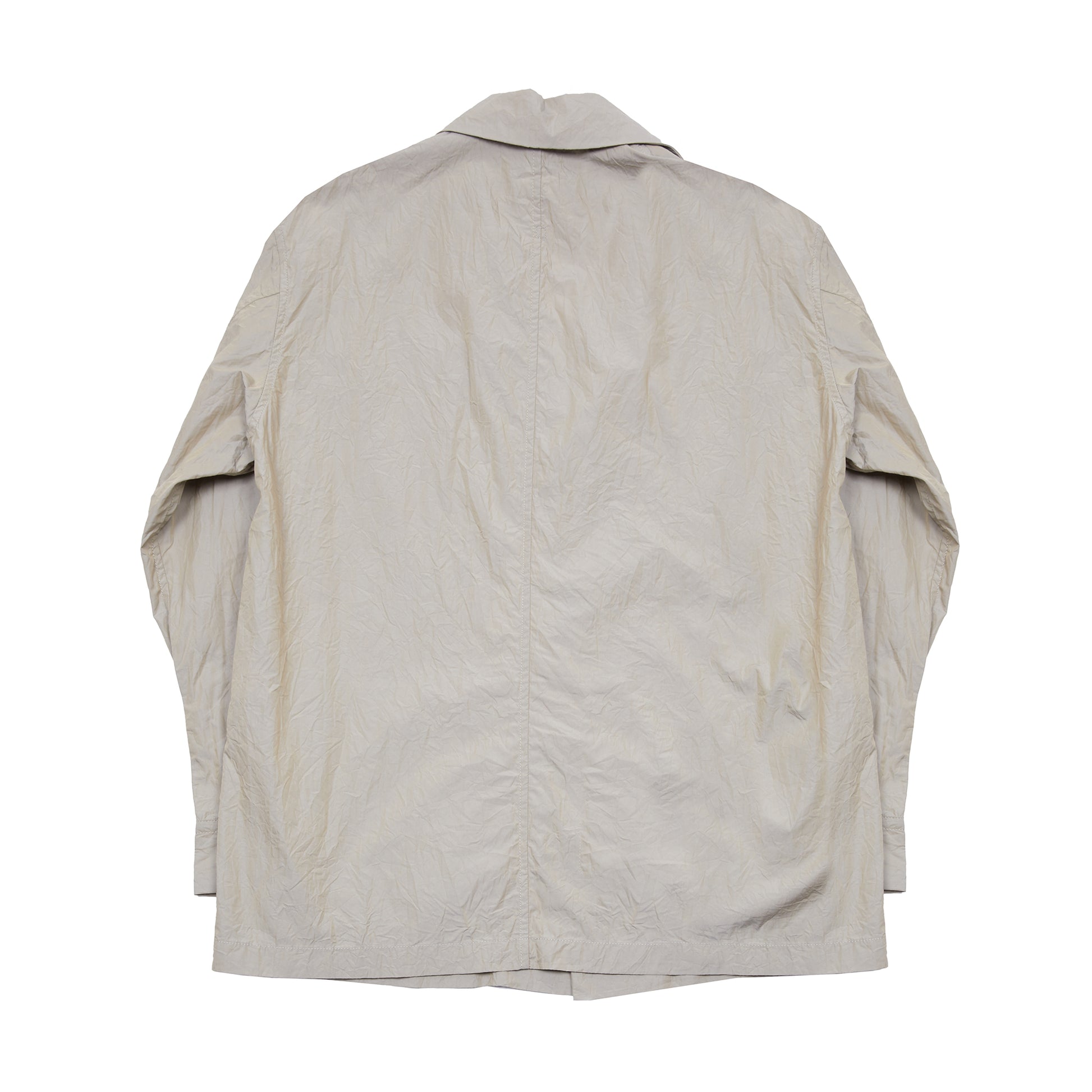 Sage de Cret Cotton Crinkle Typewriter Shirt Jacket in Grey