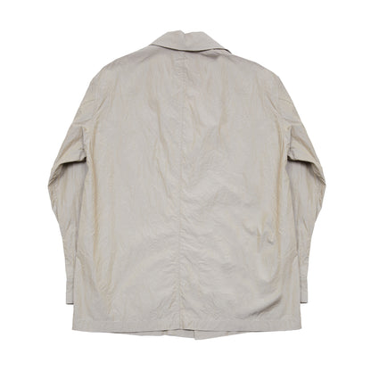 Sage de Cret Cotton Crinkle Typewriter Shirt Jacket in Grey