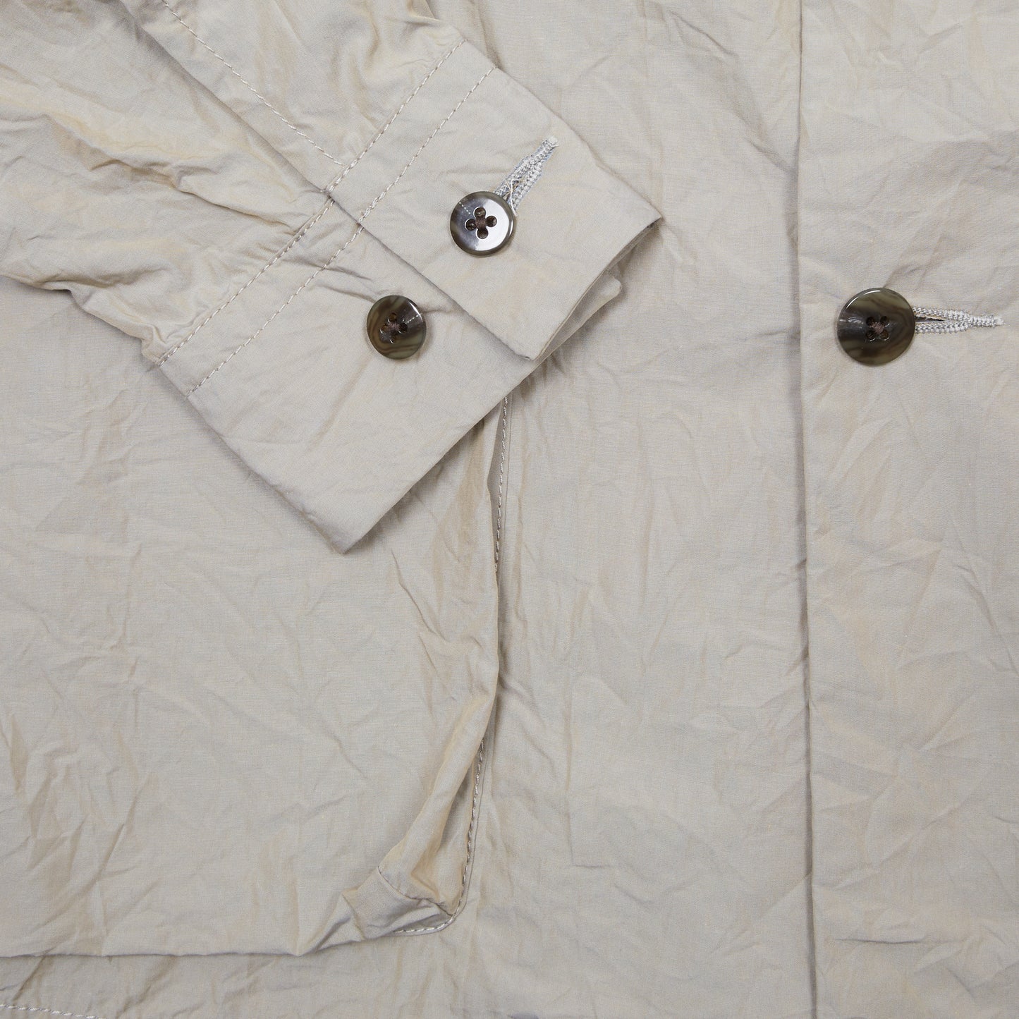 Sage de Cret Cotton Crinkle Typewriter Shirt Jacket in Grey