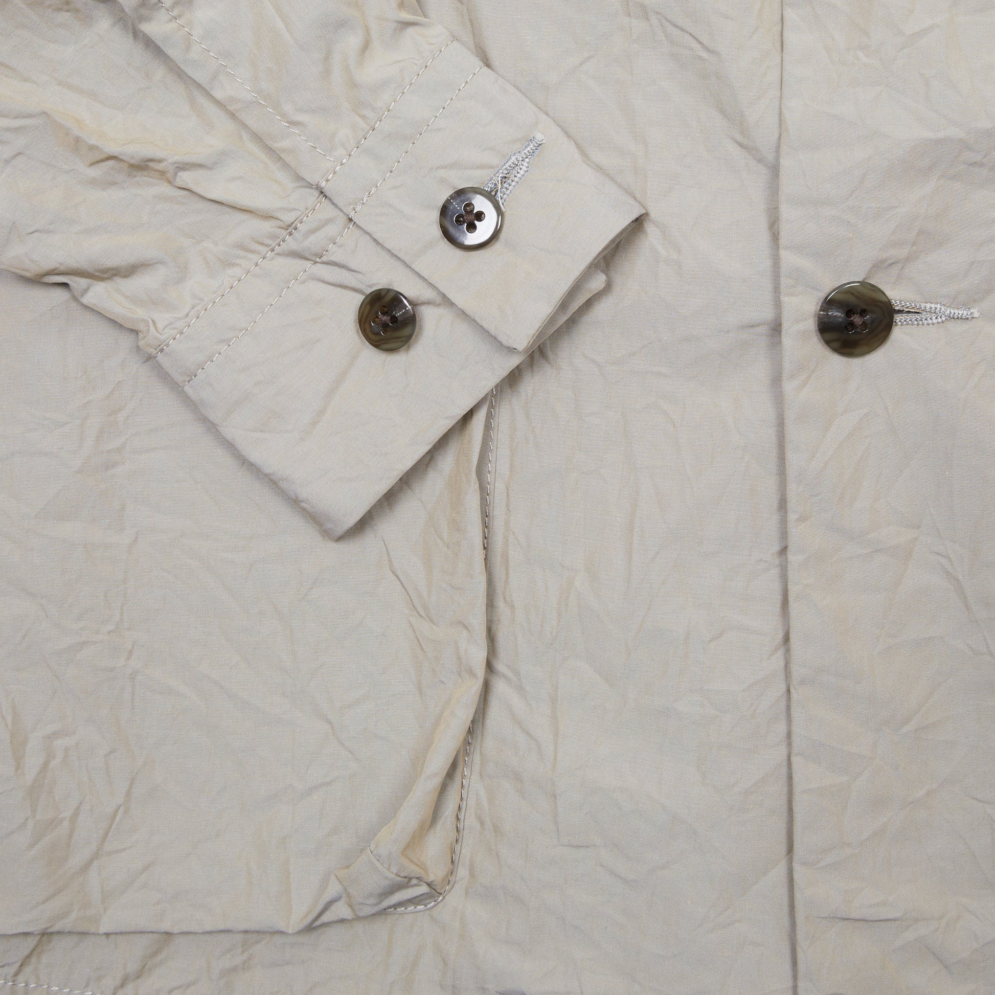 Sage de Cret Cotton Crinkle Typewriter Shirt Jacket in Grey