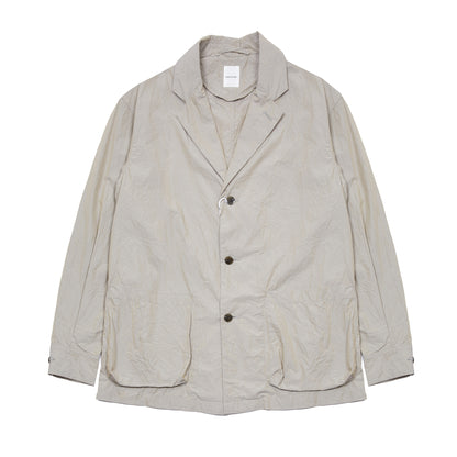 Sage de Cret Cotton Crinkle Typewriter Shirt Jacket in Grey