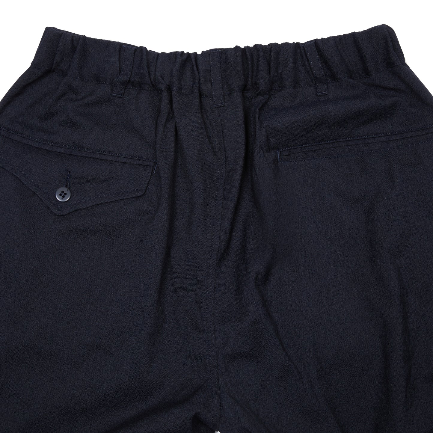 Sage De Cret Wool Silk Tumble Washed Tapered Pants in Navy