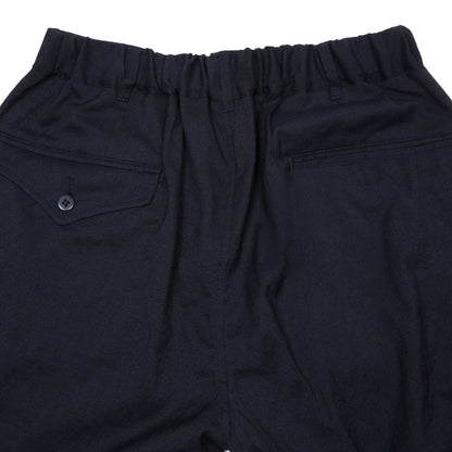 Sage De Cret Wool Silk Tumble Washed Tapered Pants in Navy