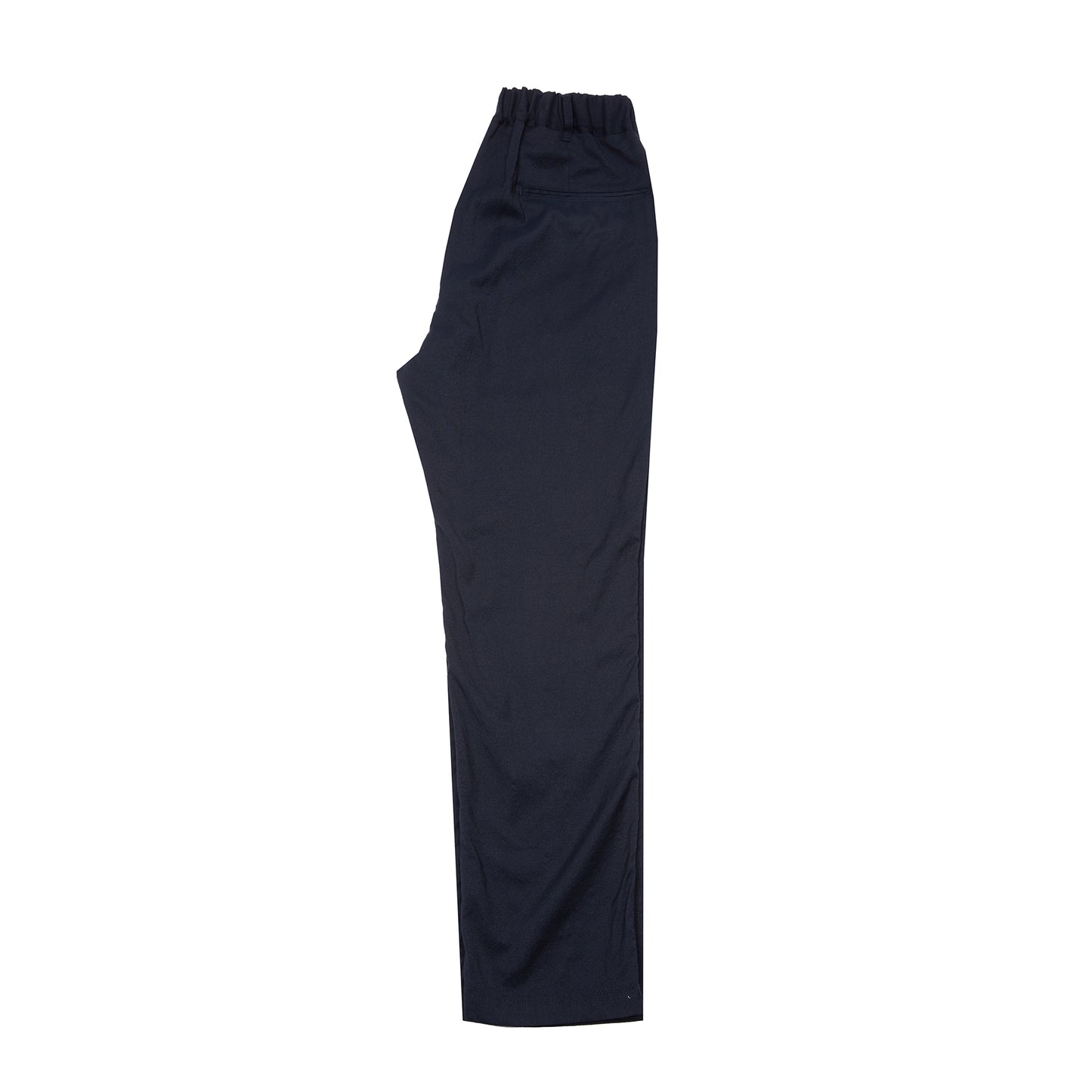 Sage De Cret Wool Silk Tumble Washed Tapered Pants in Navy