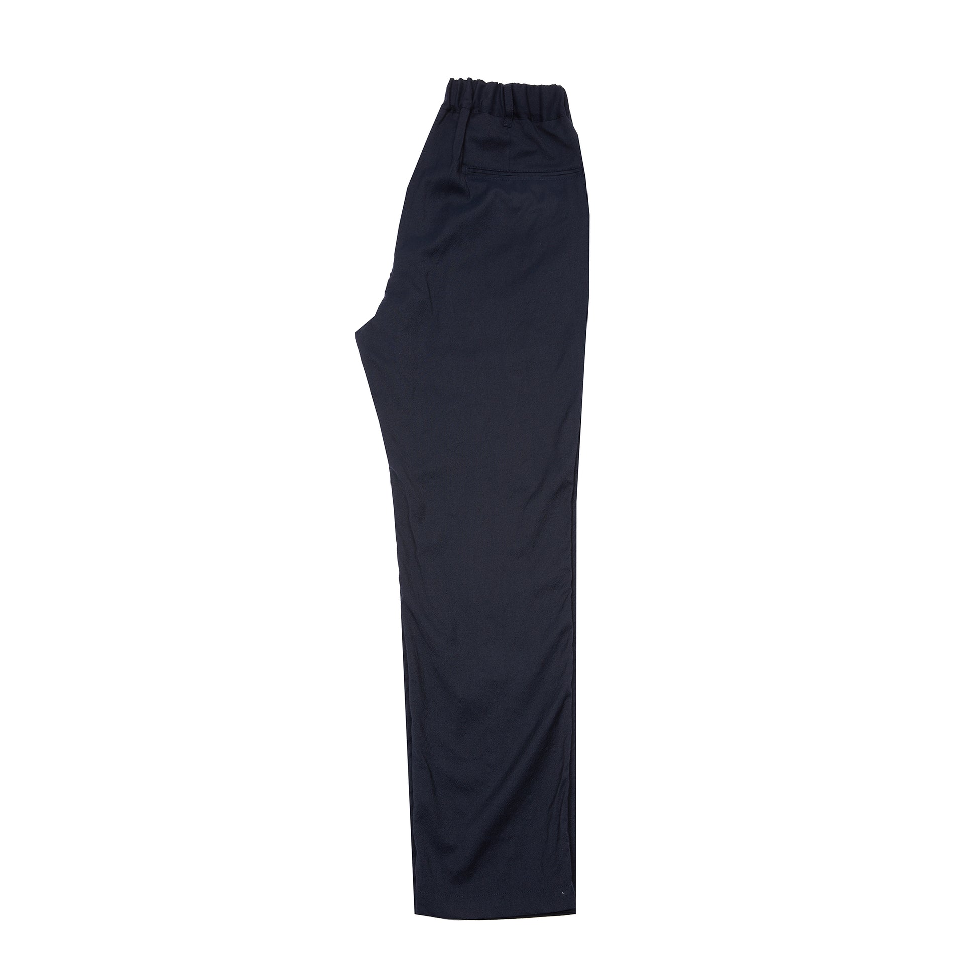 Sage De Cret Wool Silk Tumble Washed Tapered Pants in Navy