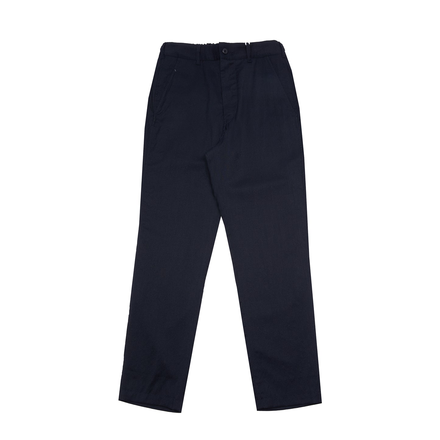 Sage De Cret Wool Silk Tumble Washed Tapered Pants in Navy