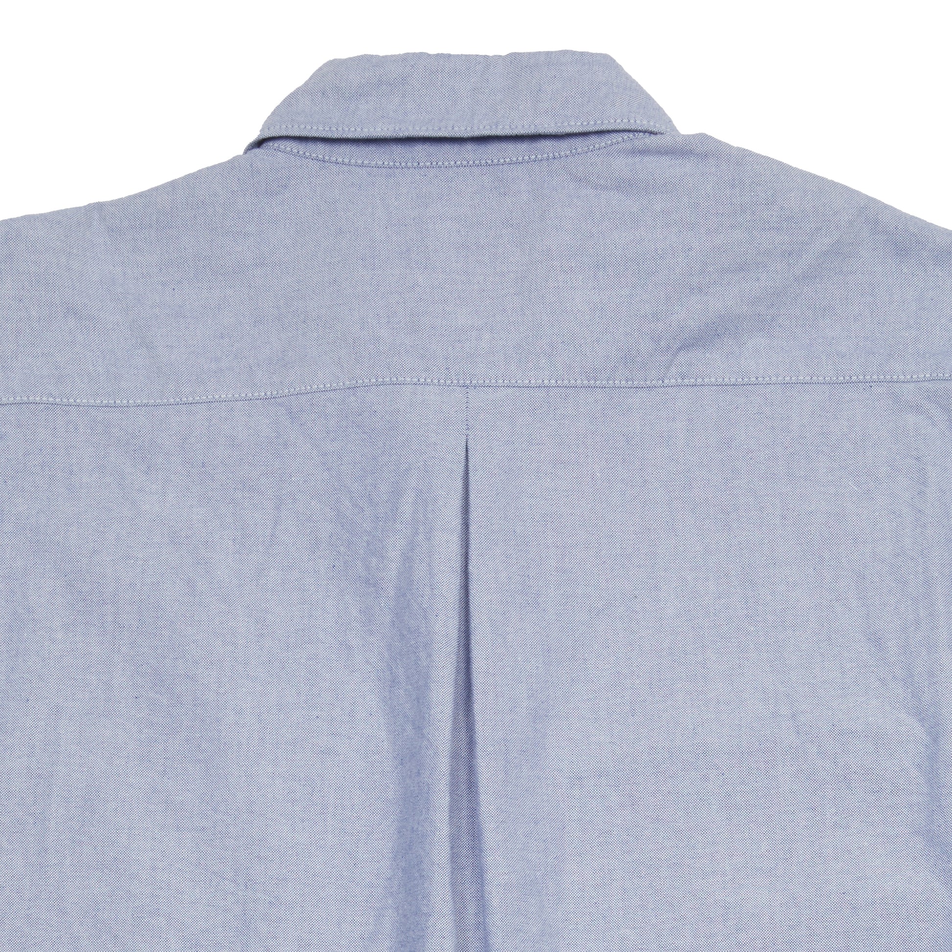 Sage De Cret Heavy Oxford Short Point Collar Shirt in Navy