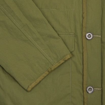 Sage de Cret Reversible Stand Collar Jacket in Olive