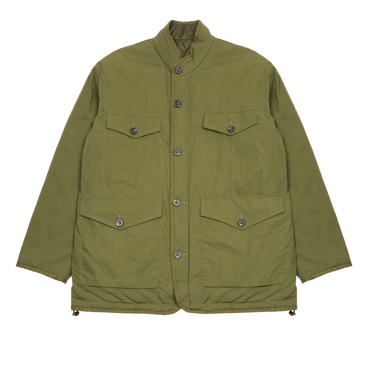 Sage de Cret Reversible Stand Collar Jacket in Olive