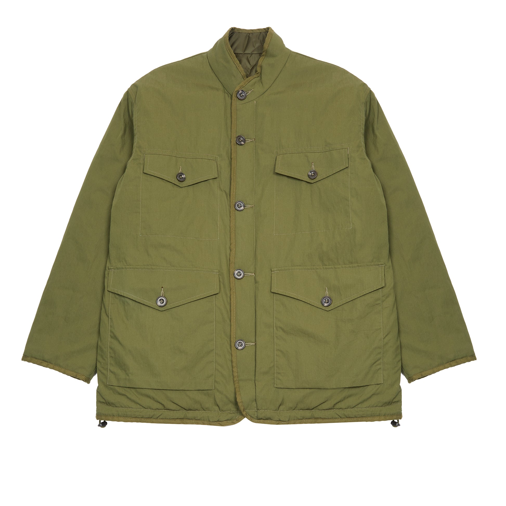 Sage de Cret Reversible Stand Collar Jacket in Olive