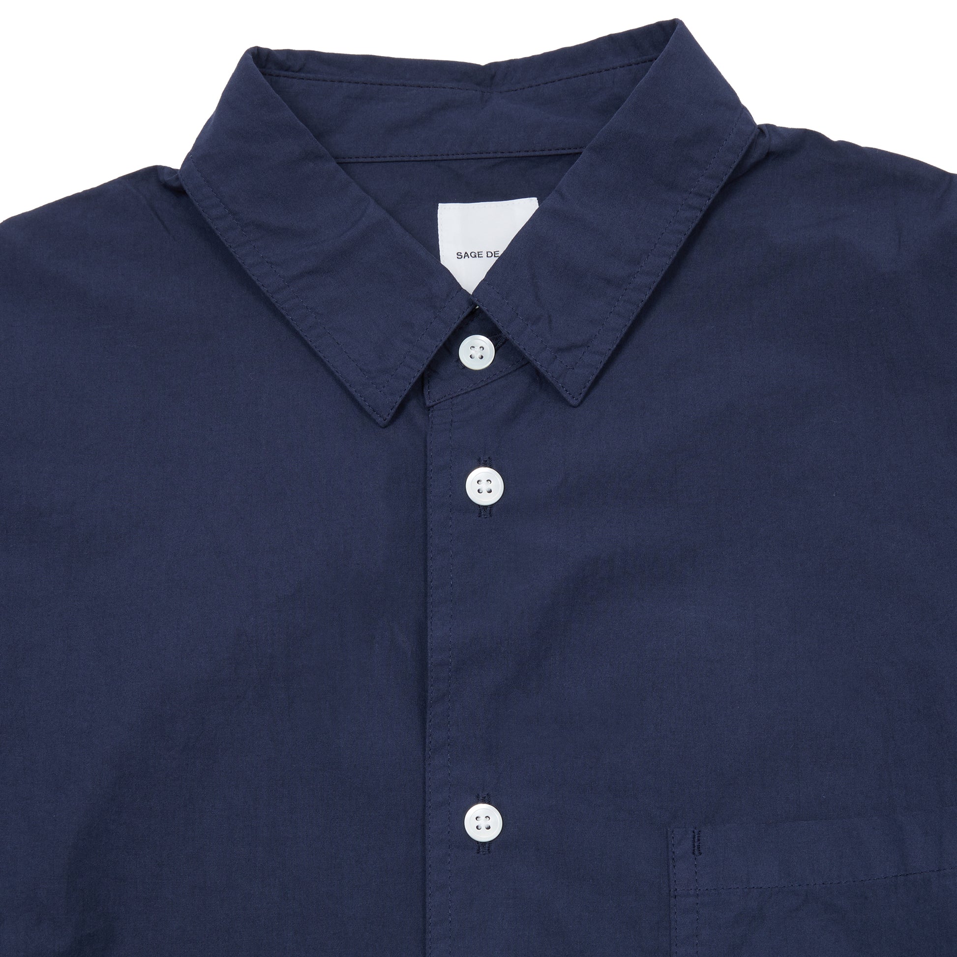 Sage De Cret Cotton Regular Shirt in Navy