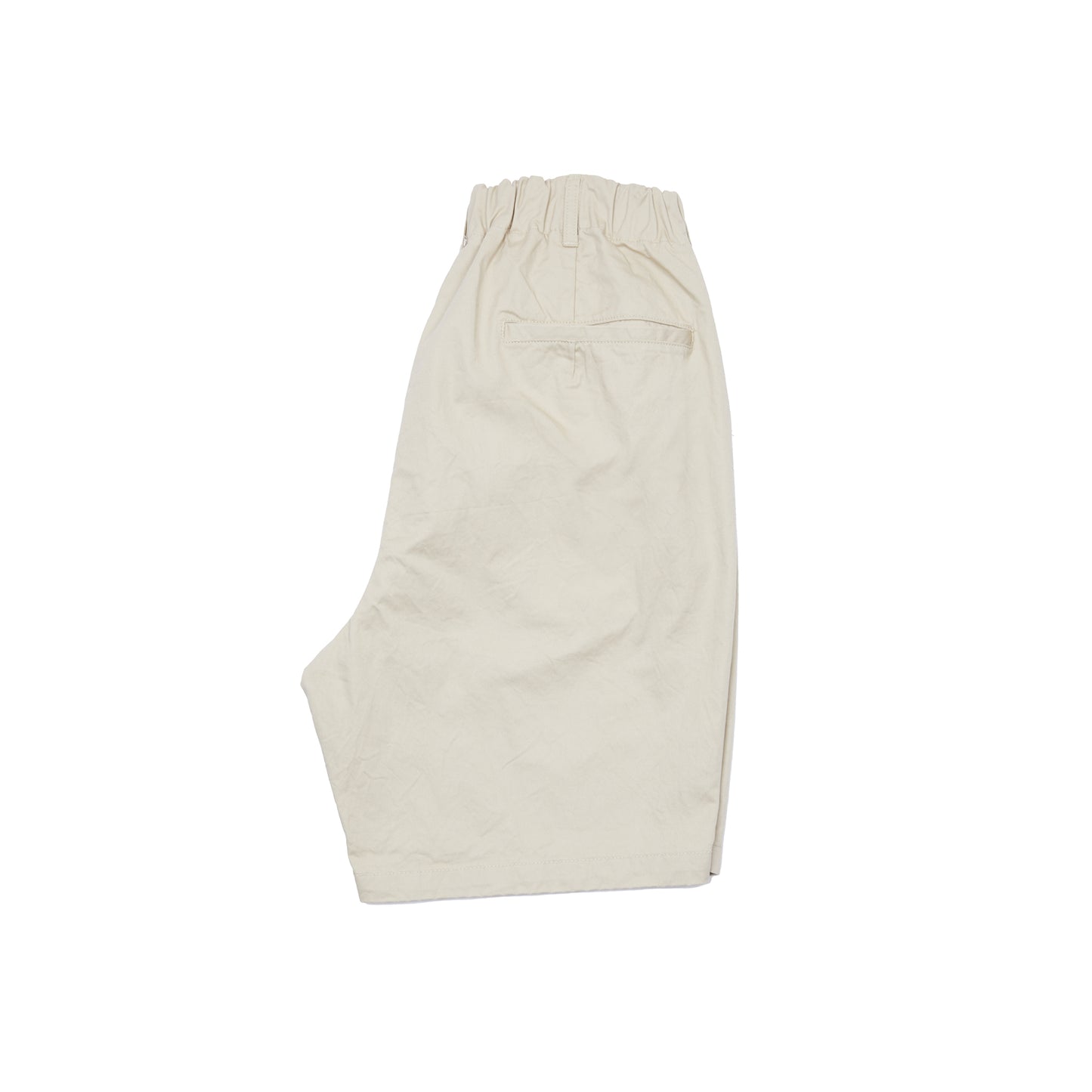 Sage De Cret Cotton Chino Cloth Crinkle Pleated Shorts in Beige