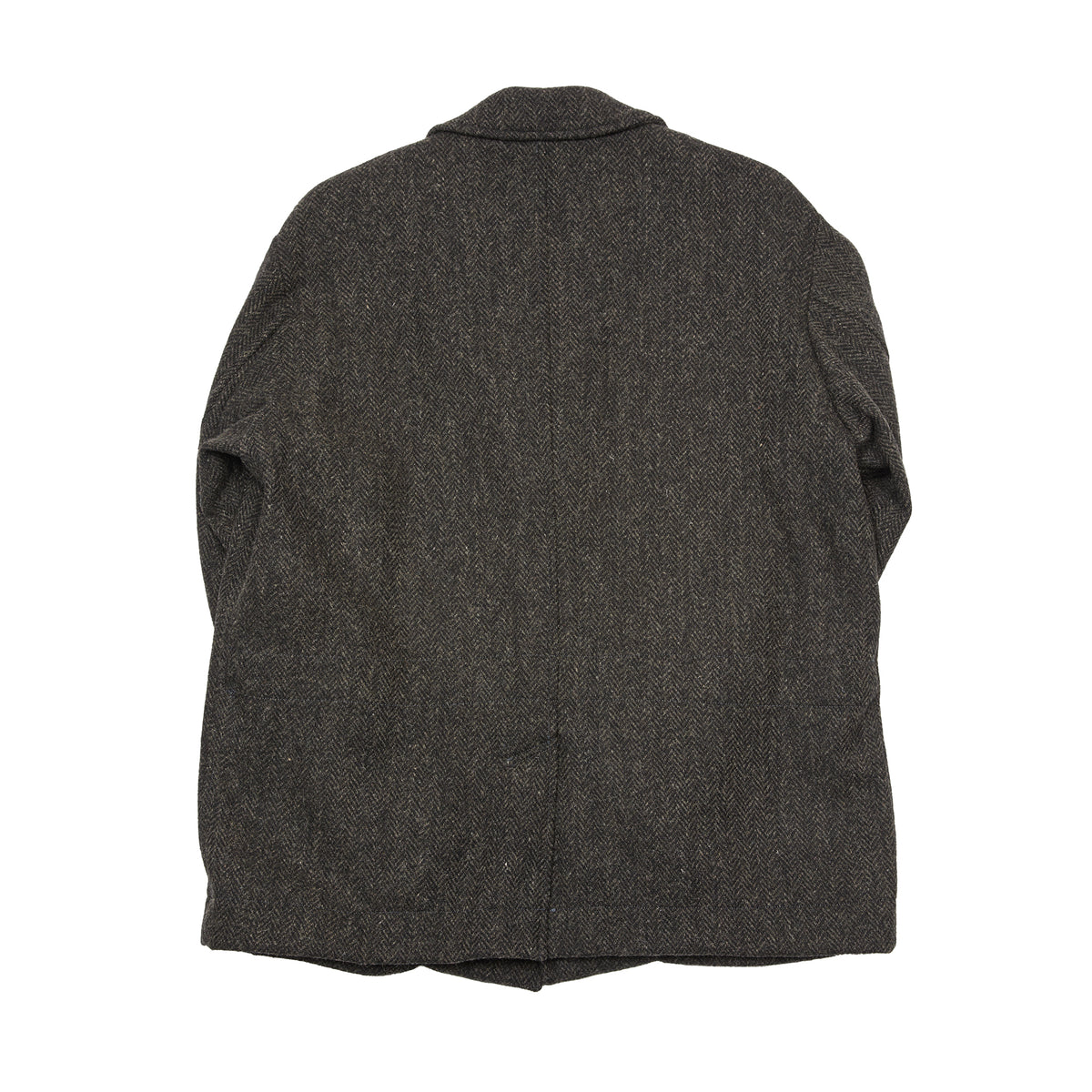 Sage de Cret Harris Tweed Coverall Jacket in Grey Herringbone