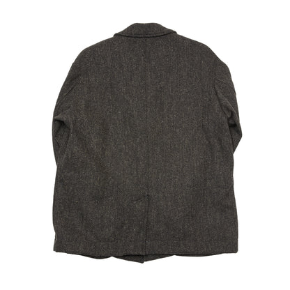 Sage de Cret Harris Tweed Coverall Jacket in Grey Herringbone