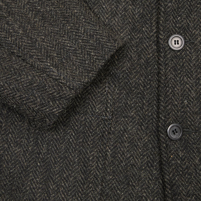 Sage de Cret Harris Tweed Coverall Jacket in Grey Herringbone