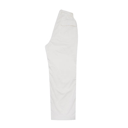 Sage De Cret Cotton Chino Cloth Crinkle Baggy Baker Pants in Off White