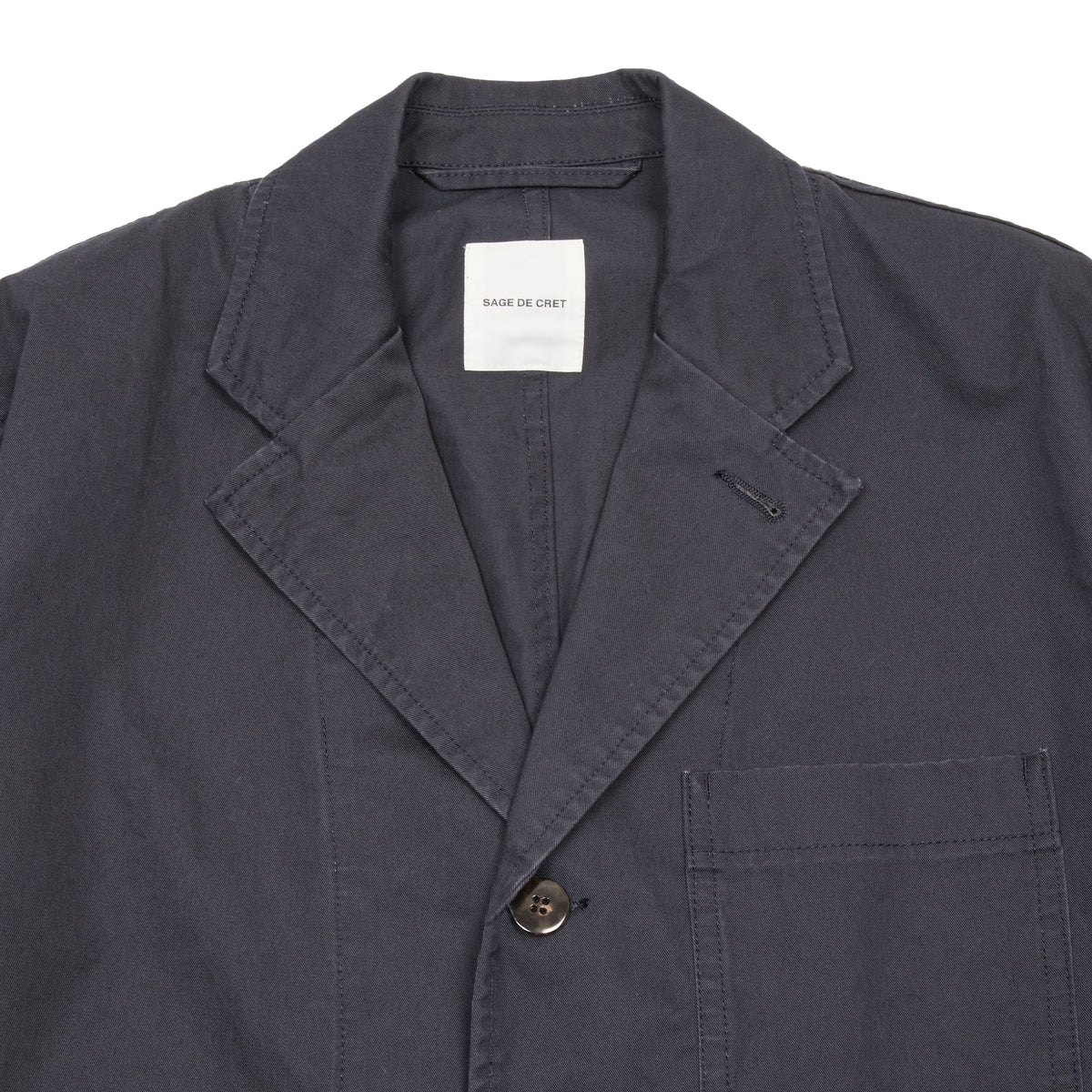 Sage De Cret High Density Chino Cloth Work Jacket in Navy