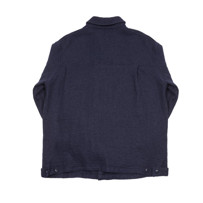 Sage De Cret Washed Twill Shirt Jacket in Navy